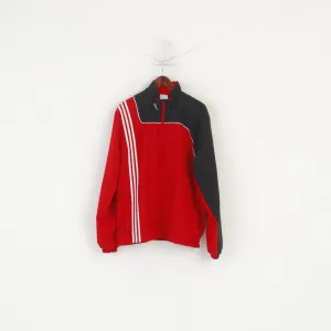 Adidas Men XL Jacket Red Vintage Sportswear Full Zip Activewear Track Top