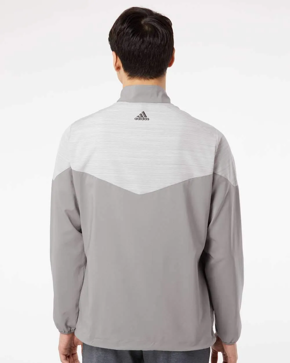 adidas - Men's Heather Chevron Quarter-Zip Wind Pullover