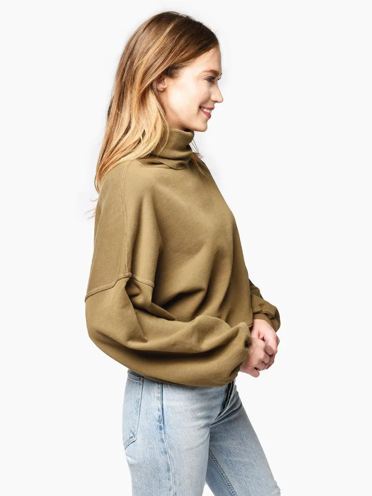 Agolde Balloon Sleeve Turtleneck Sweatshirt