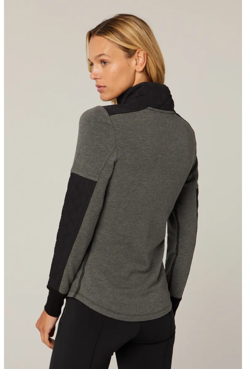 Alp N Rock Cody Mockneck Quarter Zip | Heather Black