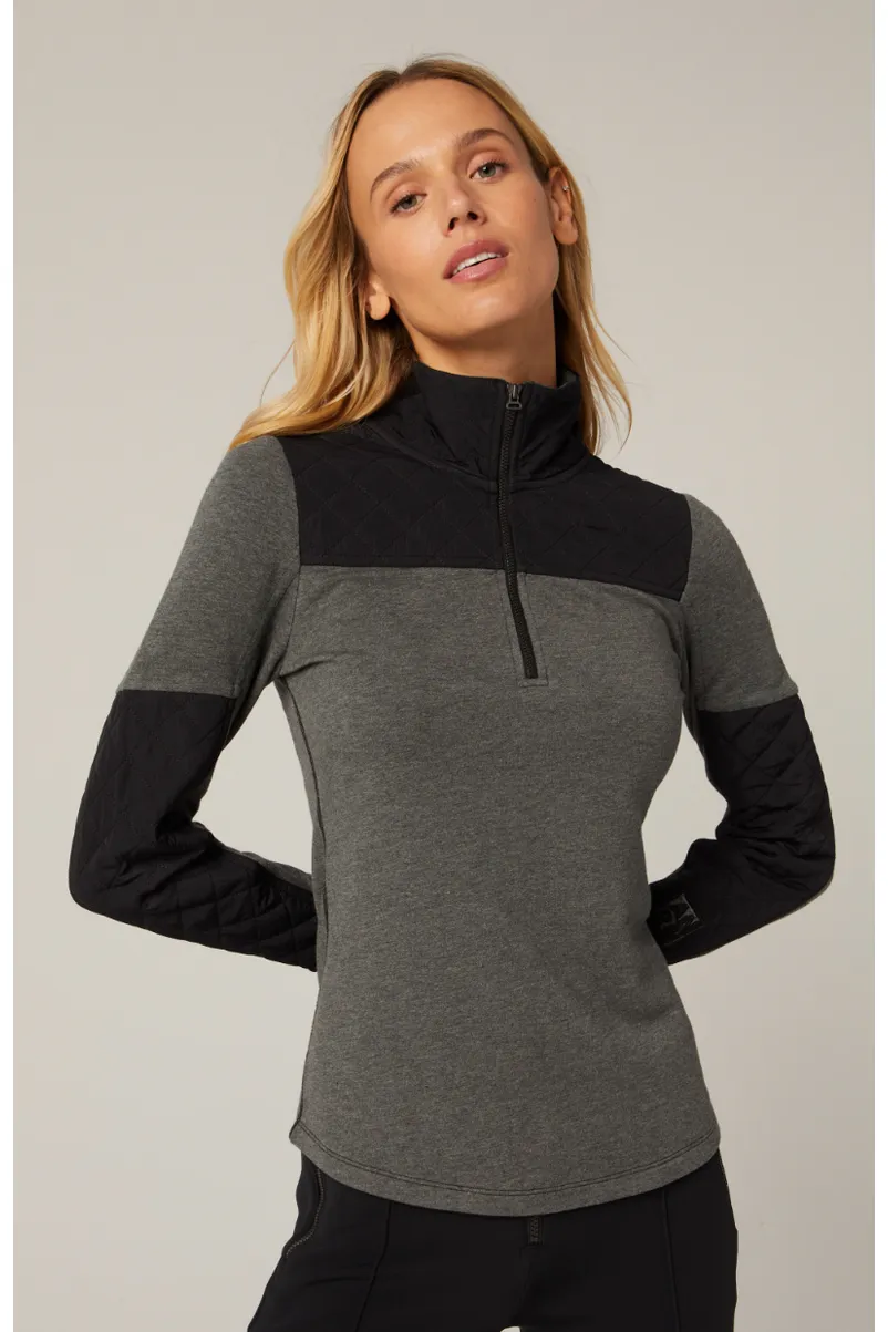 Alp N Rock Cody Mockneck Quarter Zip | Heather Black