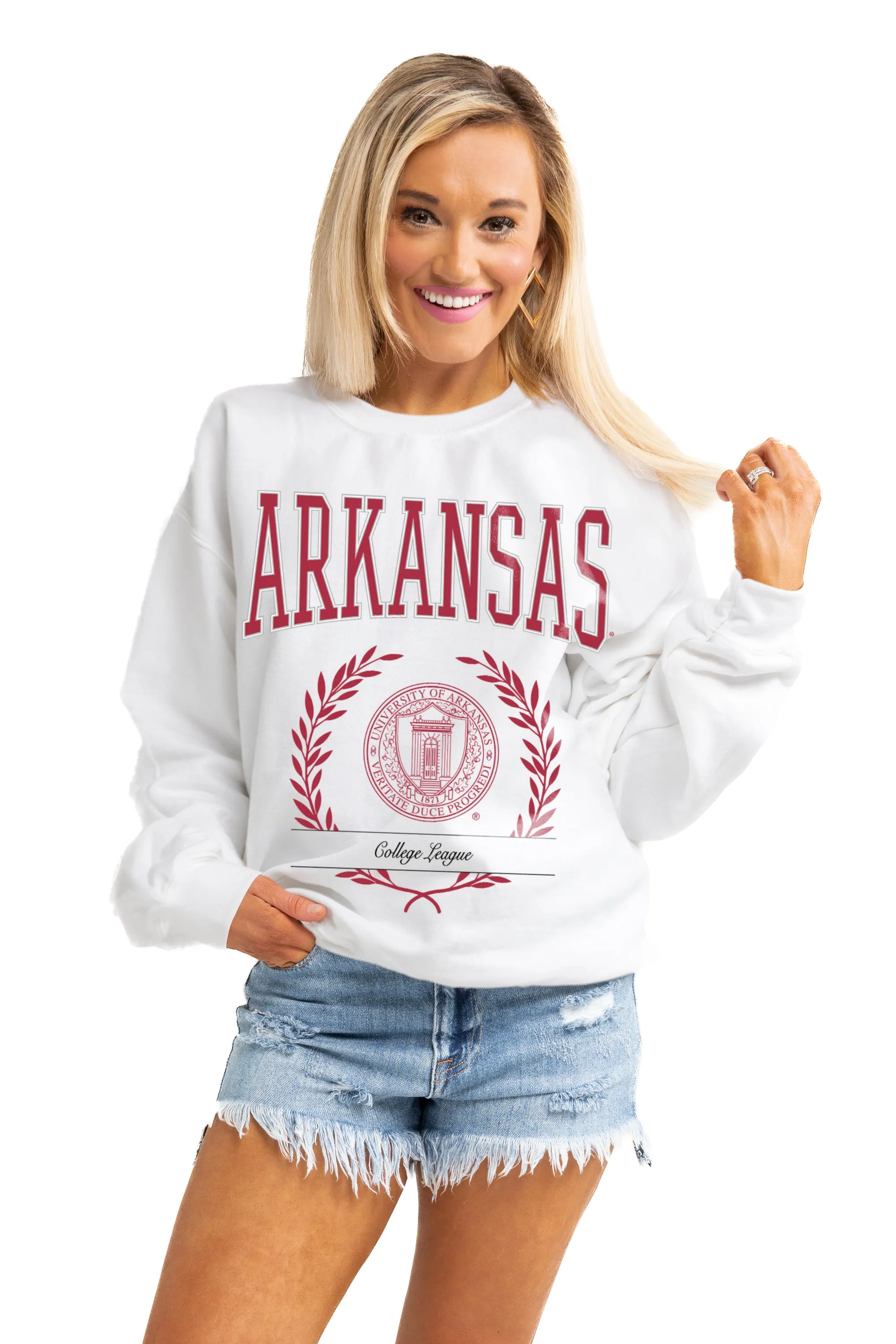 ARKANSAS RAZORBACKS "IT'S A VIBE" PERFECT CREW SWEATSHIRT