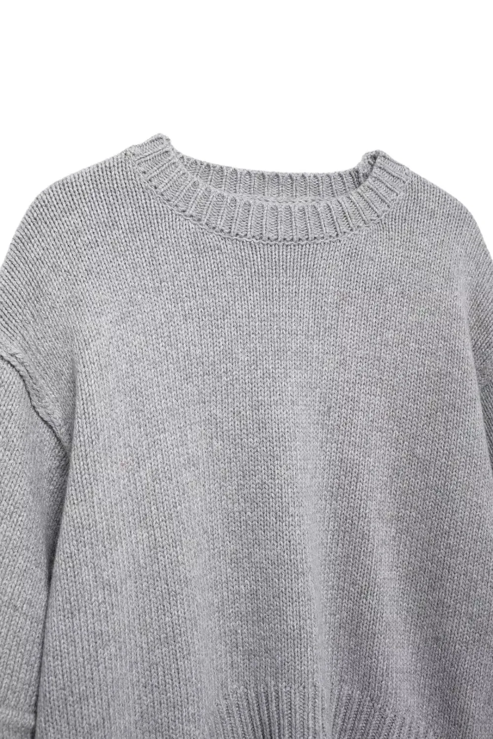 ‘Autumn’ Long Sleeve Pleated Cuff Knitted Sweater