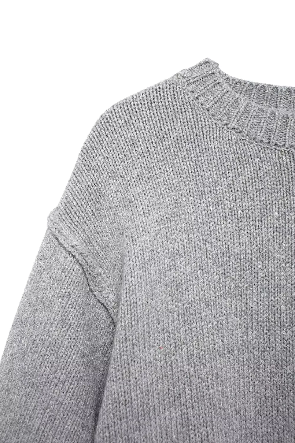 ‘Autumn’ Long Sleeve Pleated Cuff Knitted Sweater