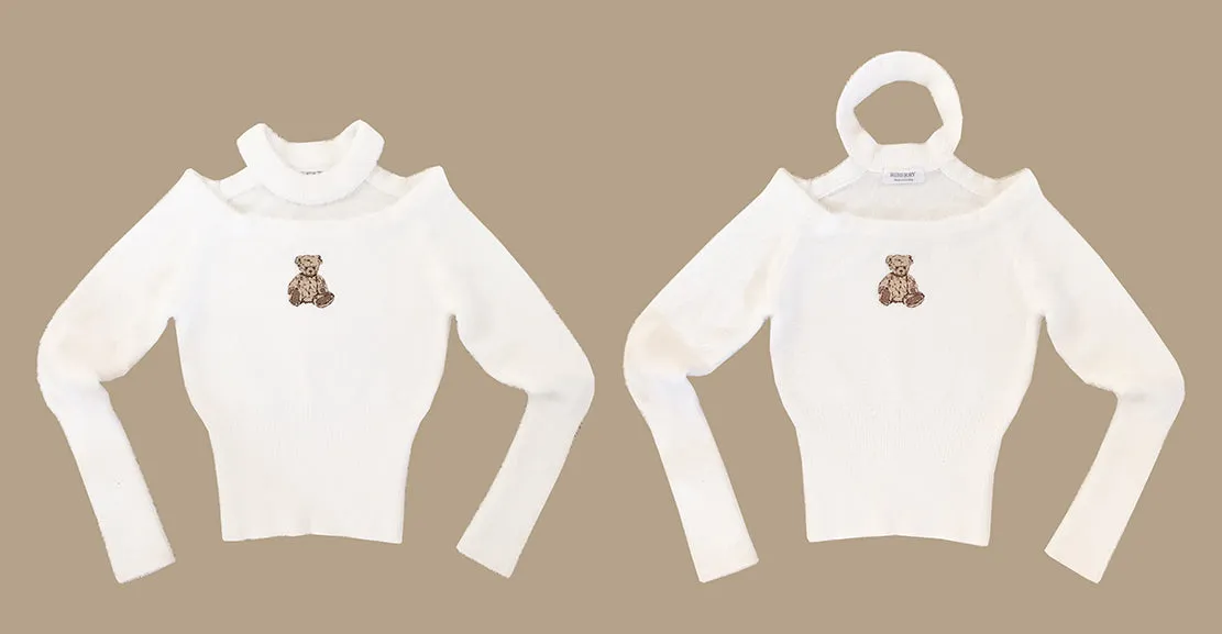 [Basic] Teddy bear faux fur sweater top