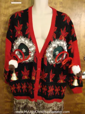 Best Fembot Ugly Christmas Sweater Cardigan