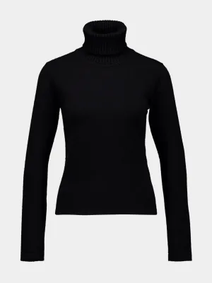 Black Cashmere Turtleneck Sweater