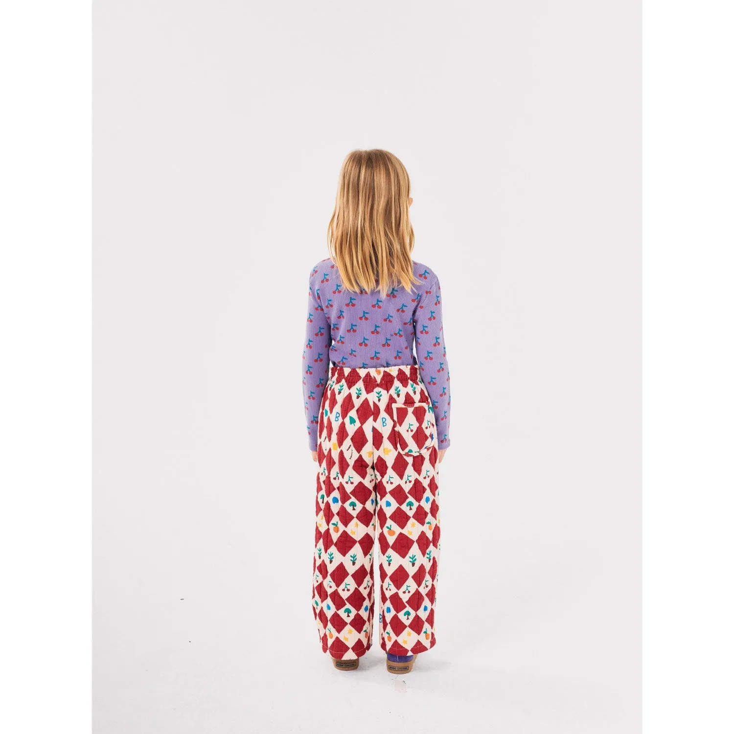 Bobo Choses Lavender Cherry All Over Turtle Neck LS T-Shirt