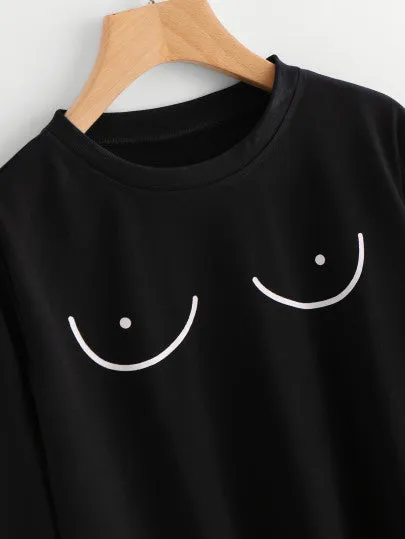 Boobs 3D pullover sweatshirt