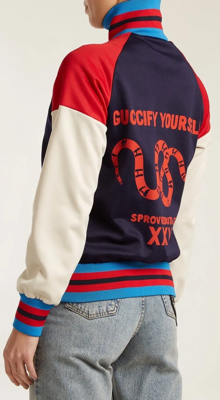 Bow-Appliqu̩ Zip-Through Jersey Track Jacket