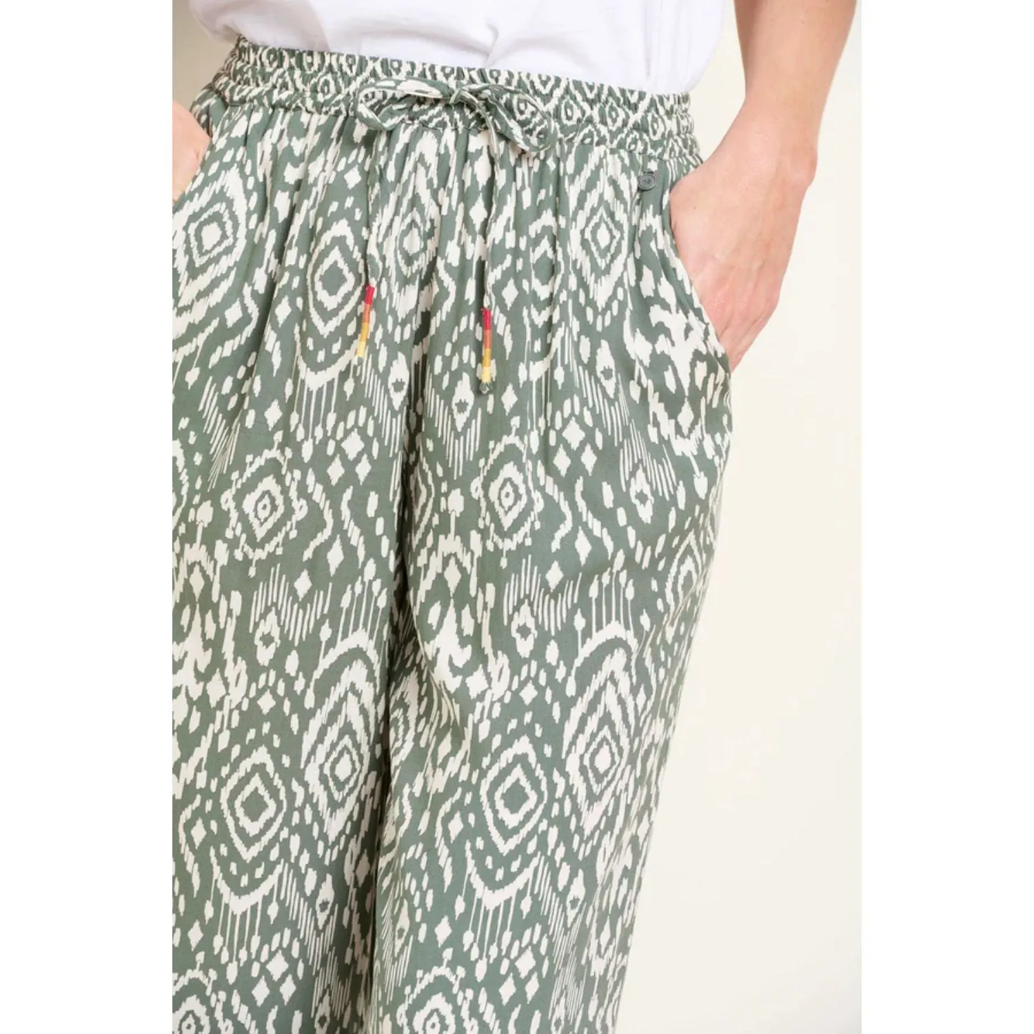 Brakeburn 16 Green Orla Print Beach Trouser