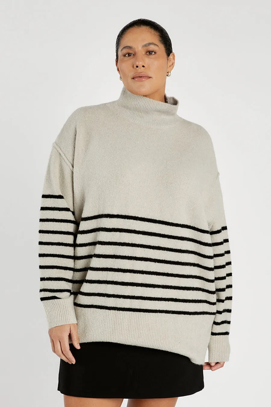 BROOKLYN STONE/BLACK STRIPE JUMPER