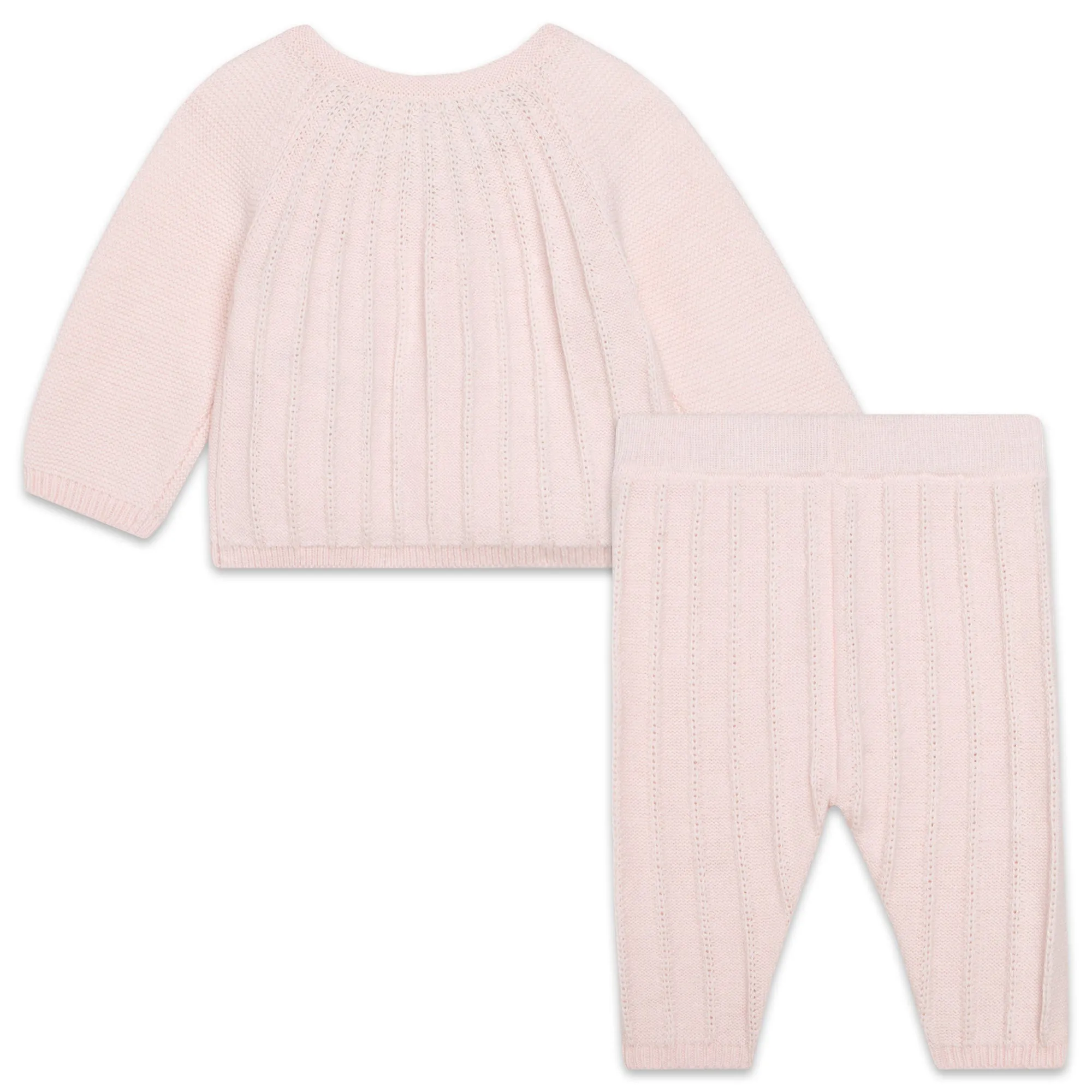 Carrement Beau Pink Knit Top and Trouser Set