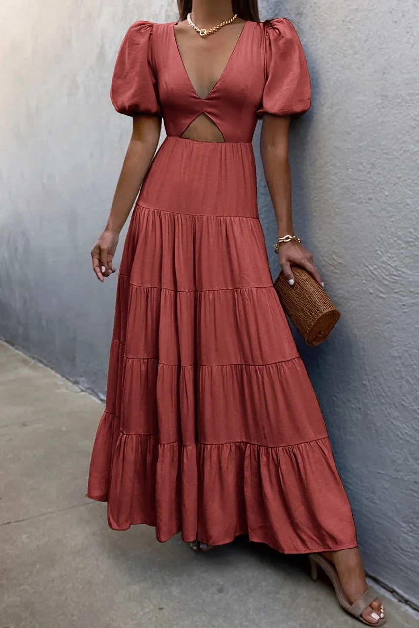 Cedros terracotta maxi dress