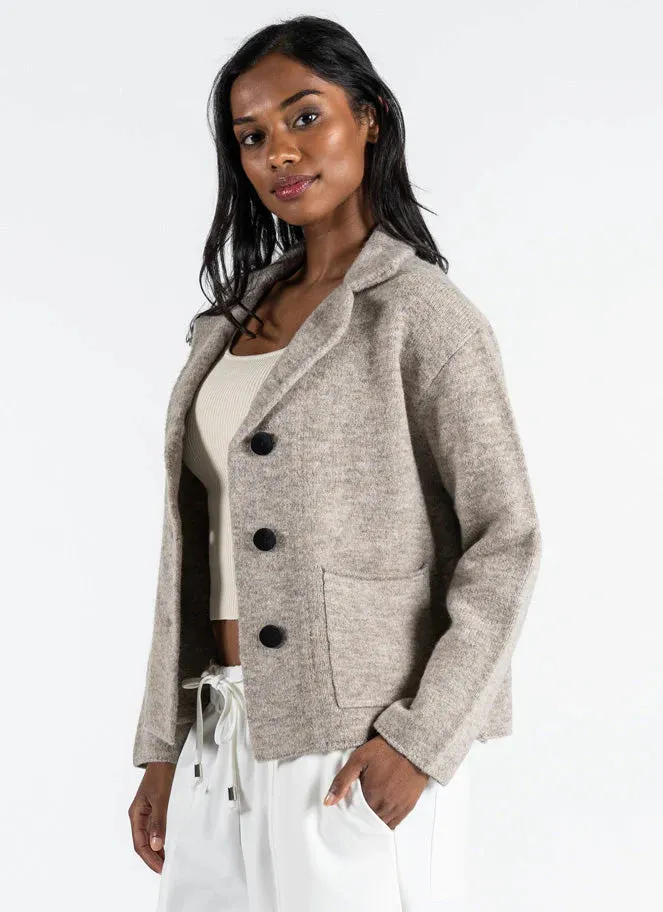 C'est Moi, CESWT4304 Crop Sweater Blazer