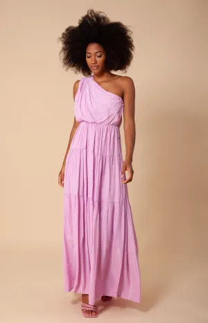 Charlize Solid One Shoulder Maxi Dress