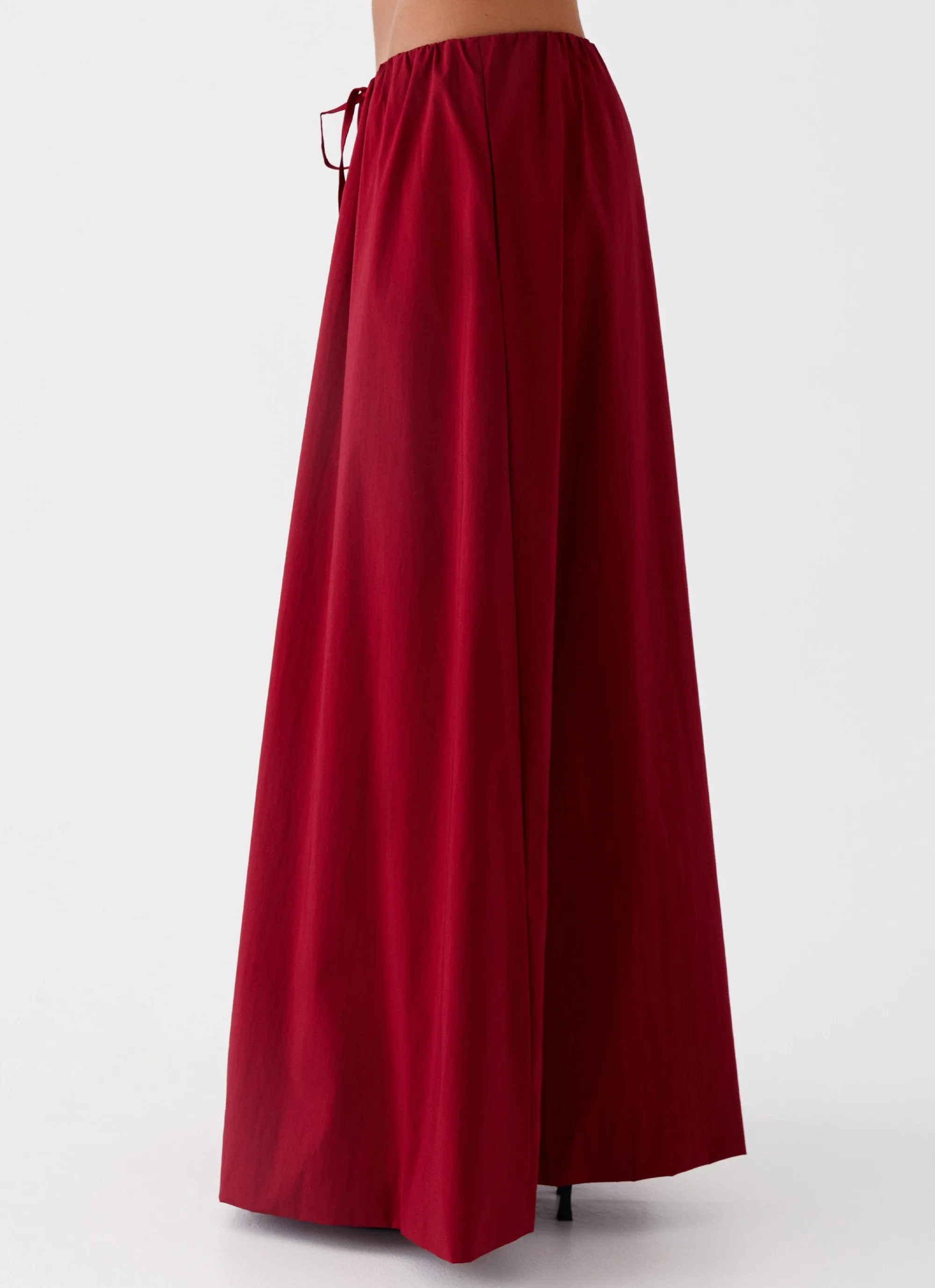 Cheryl Maxi Skirt - Cherry Red