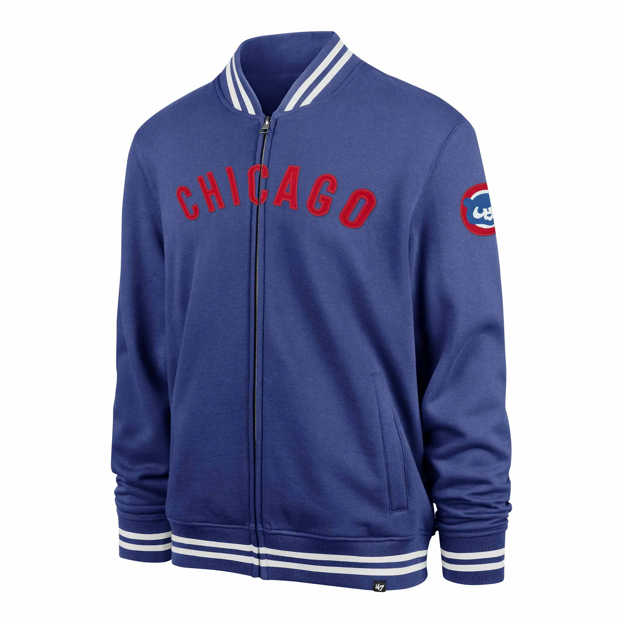 Chicago Cubs Jetty Blue Wax Pack Pro Camden Track Jacket