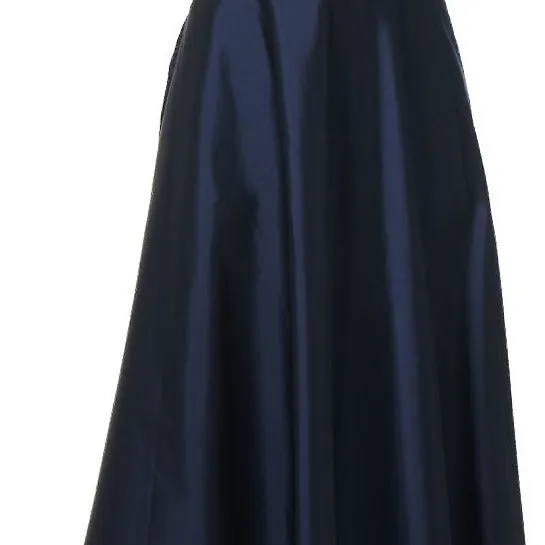 CLASSIC COLORS TAFFETA FAUX WRAP MIDI SKIRT