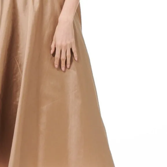 CLASSIC COLORS TAFFETA FAUX WRAP MIDI SKIRT