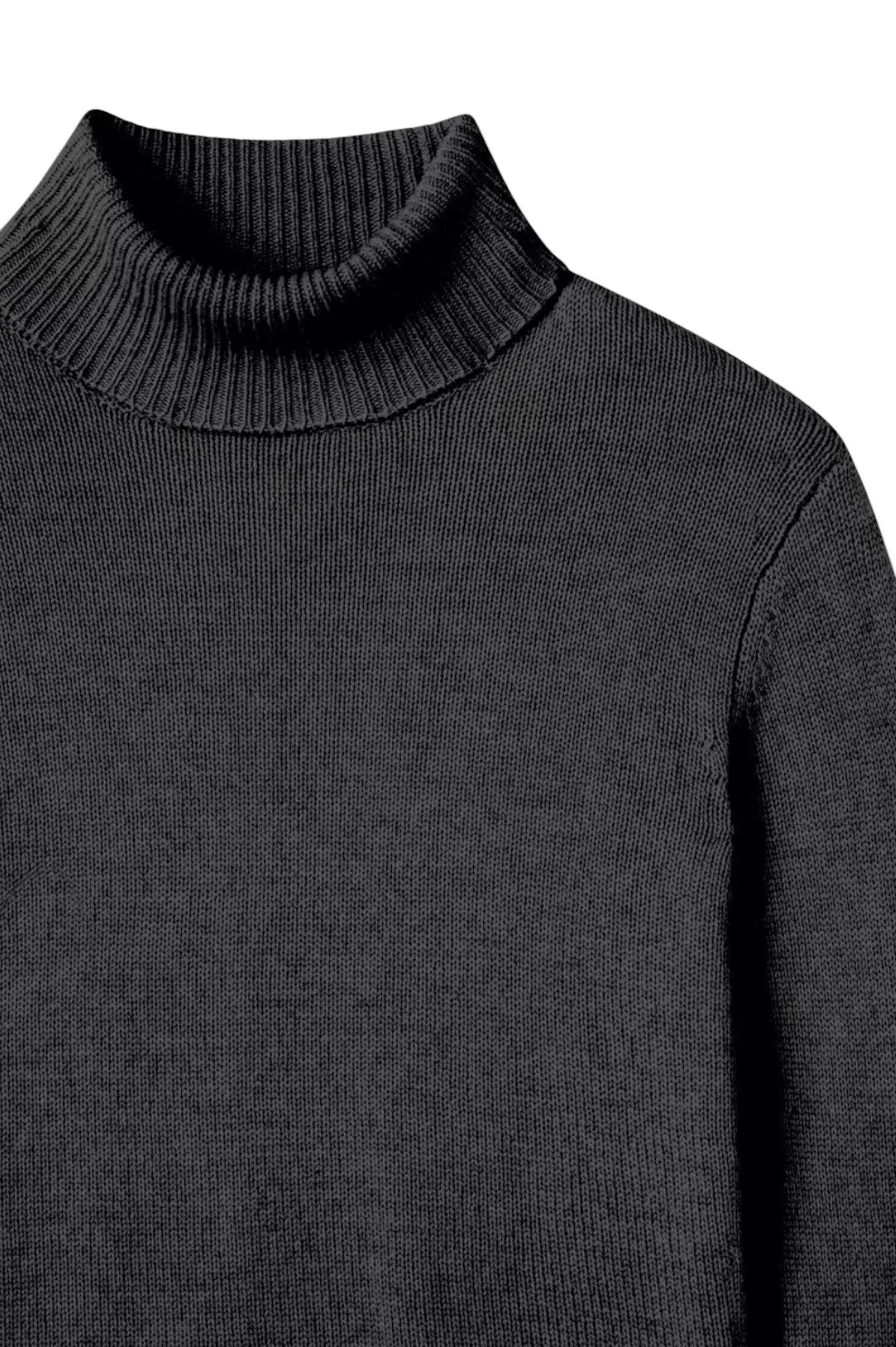 Clean Turtleneck Sweater - Charcoal Heather