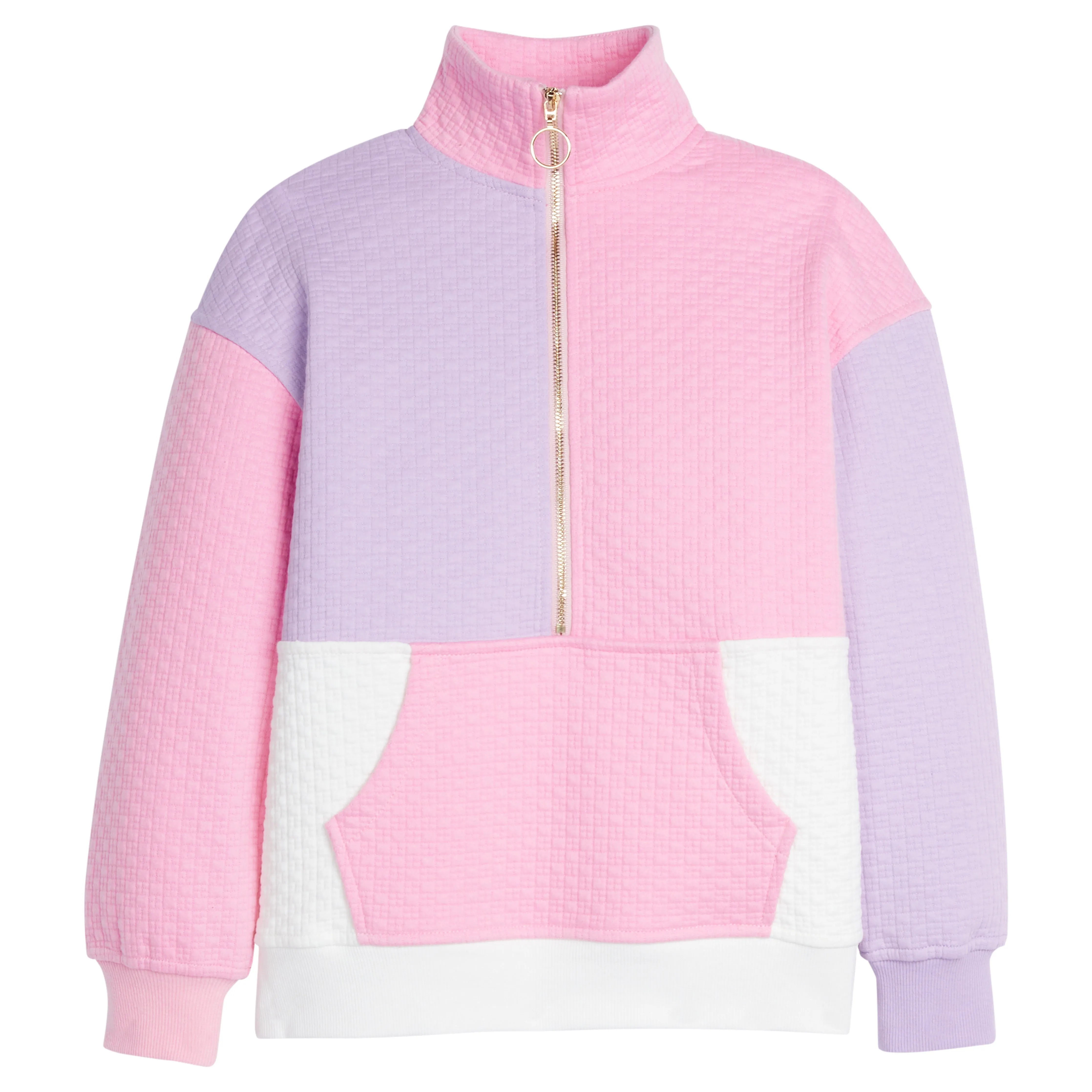 Color Block Pullover- Pink and Lilac