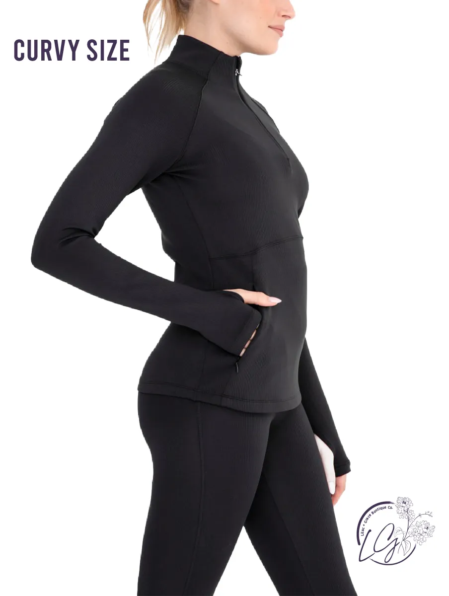 Curvy Motion Weave Jacquard Active Pullover