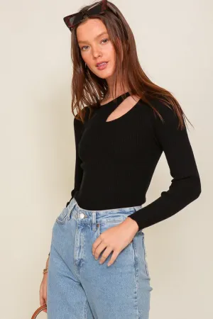 Cut Out Long Sleeve Sweater Top *Online Only*