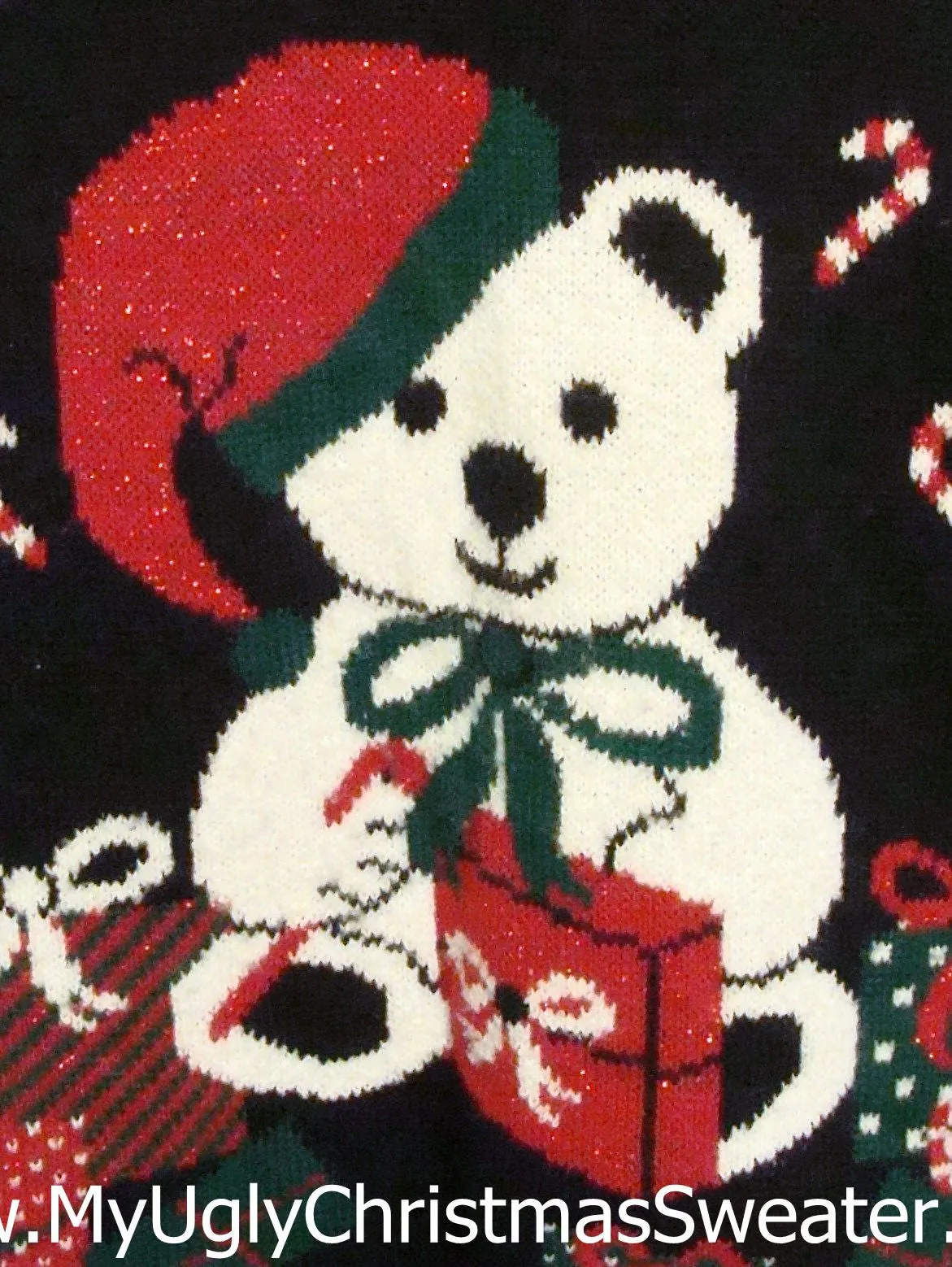 Cute Santa Bear 80s Christmas Sweater Pullover