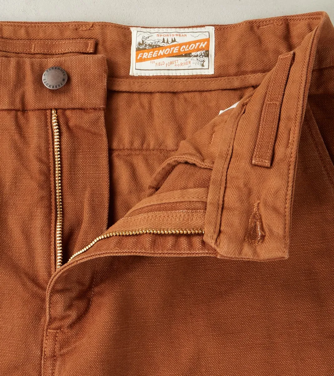 Deck Pant - 14oz Japanese Military Canvas - Rust