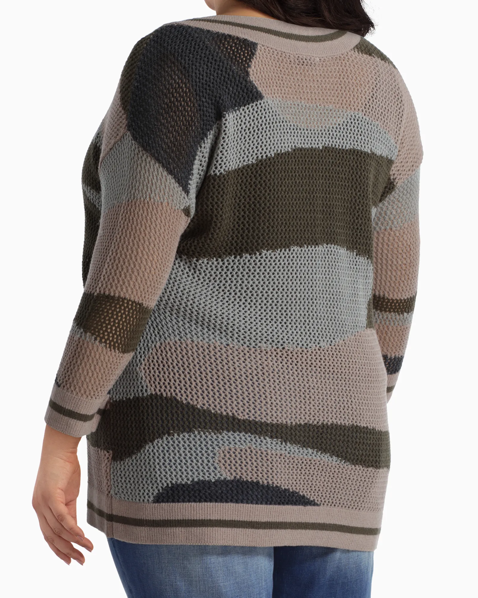 Deva Layered Sweater | Forest Green / Tan