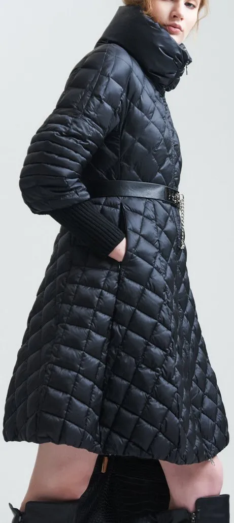 Diamond Quilted Puffer Coat