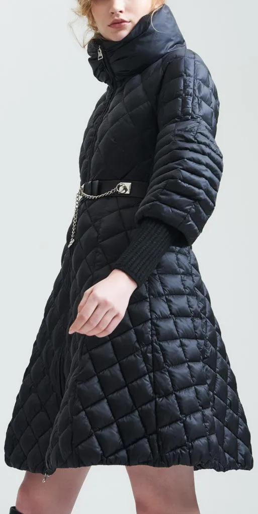 Diamond Quilted Puffer Coat