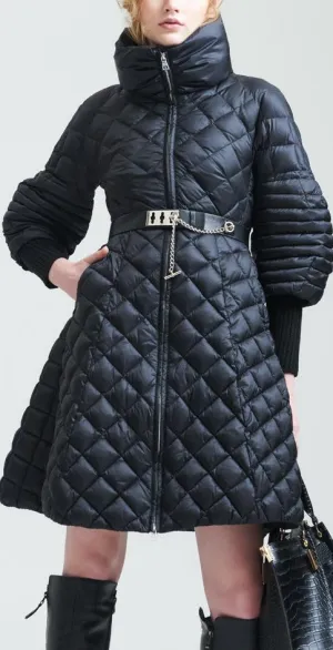 Diamond Quilted Puffer Coat