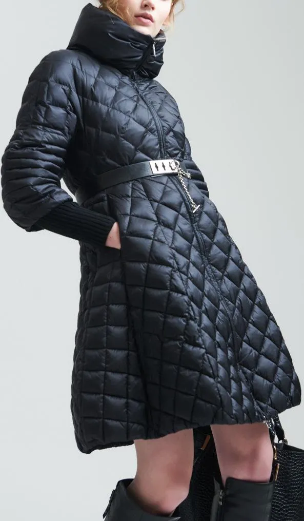 Diamond Quilted Puffer Coat