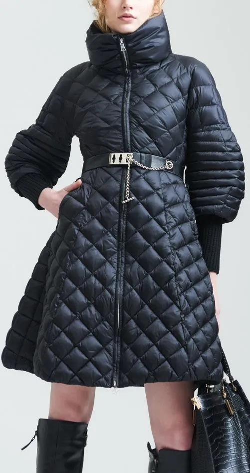 Diamond Quilted Puffer Coat