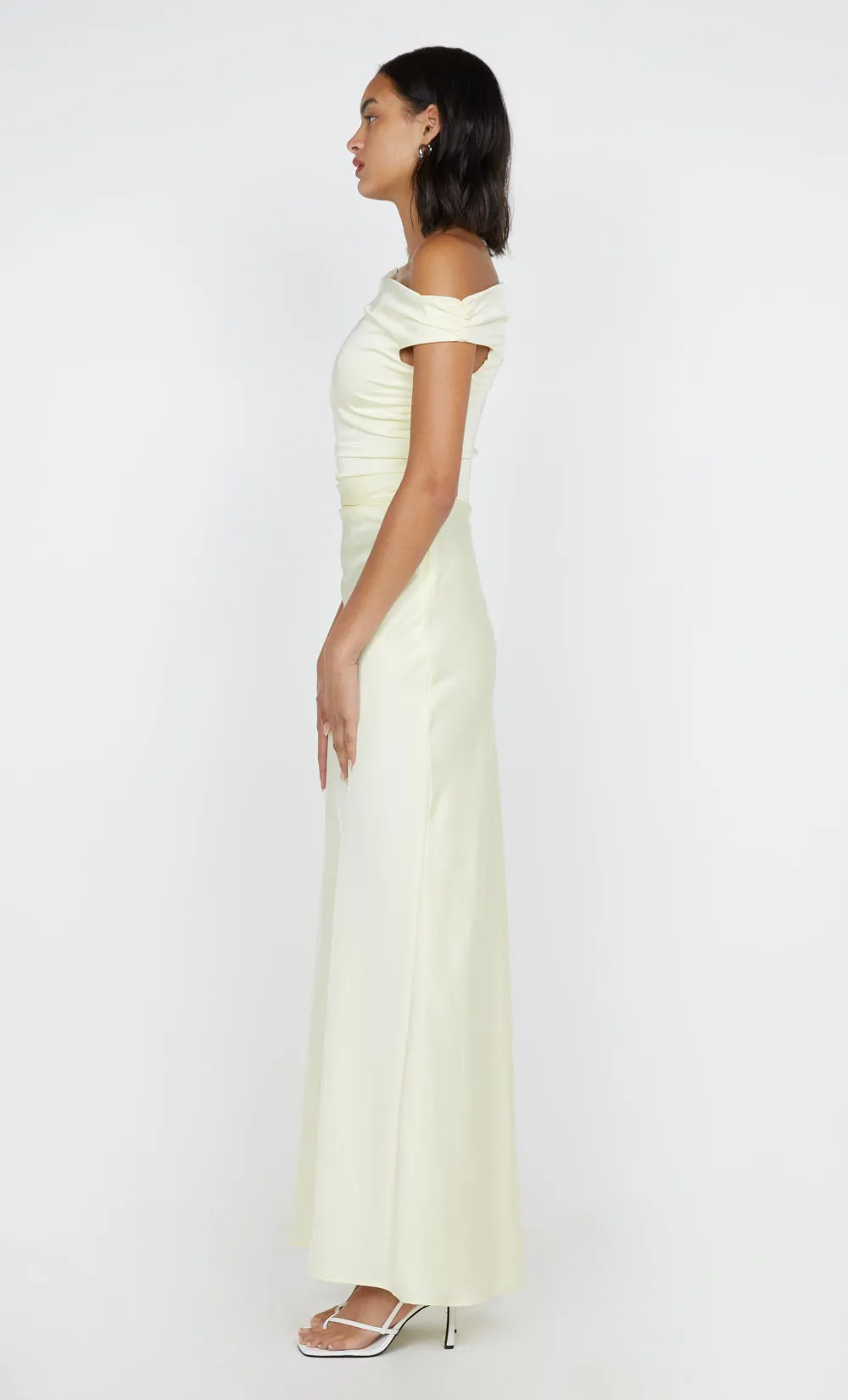 ETERNITY OFF SHOULDER MAXI - ICE YELLOW