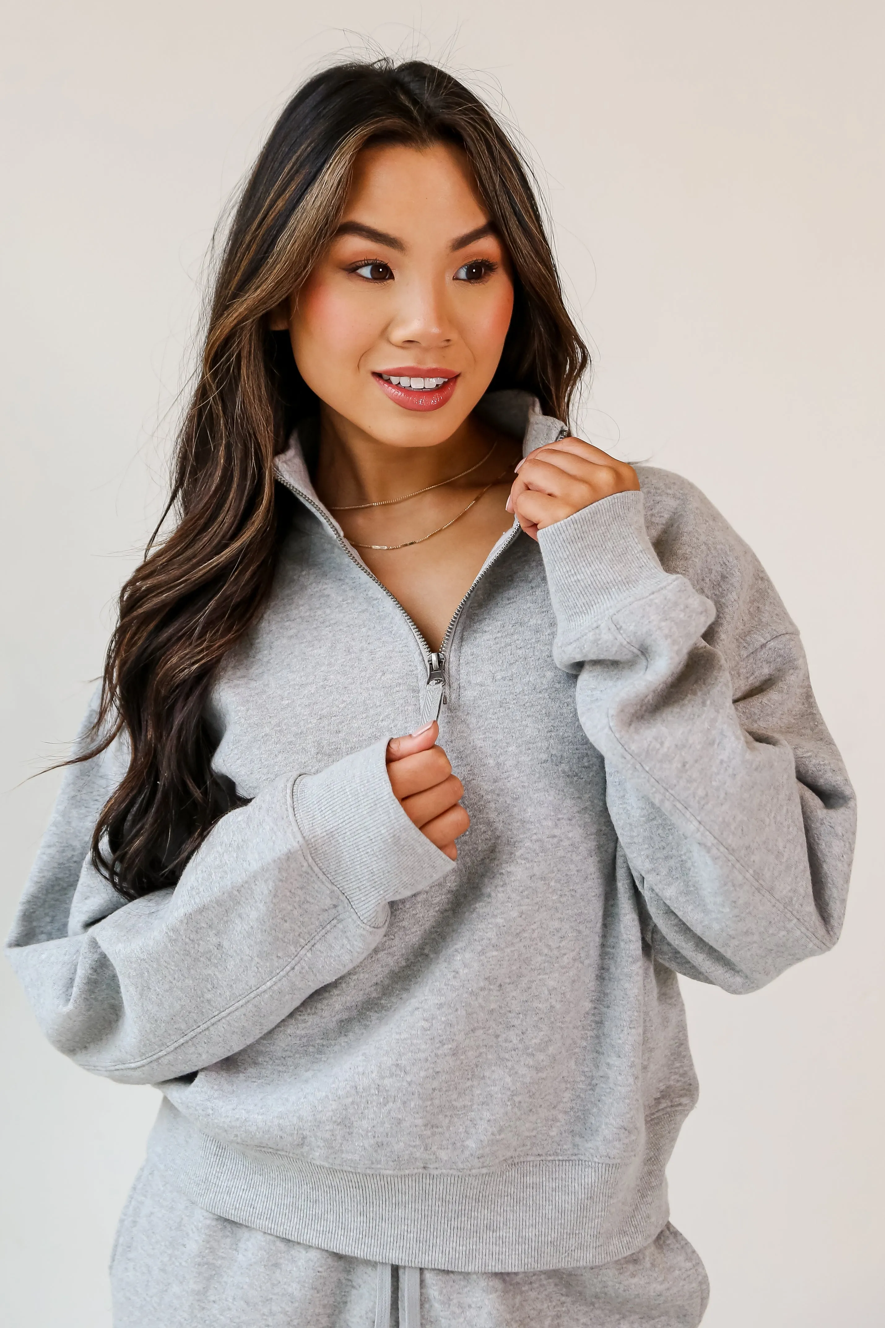 FINAL SALE - Cozy Weekend Fleece Quarter Zip Pullover - DOORBUSTER