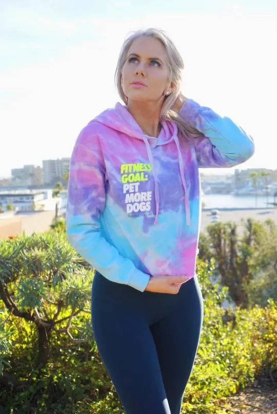 Fitness Goals | Tie-Dye Crop Hoodie