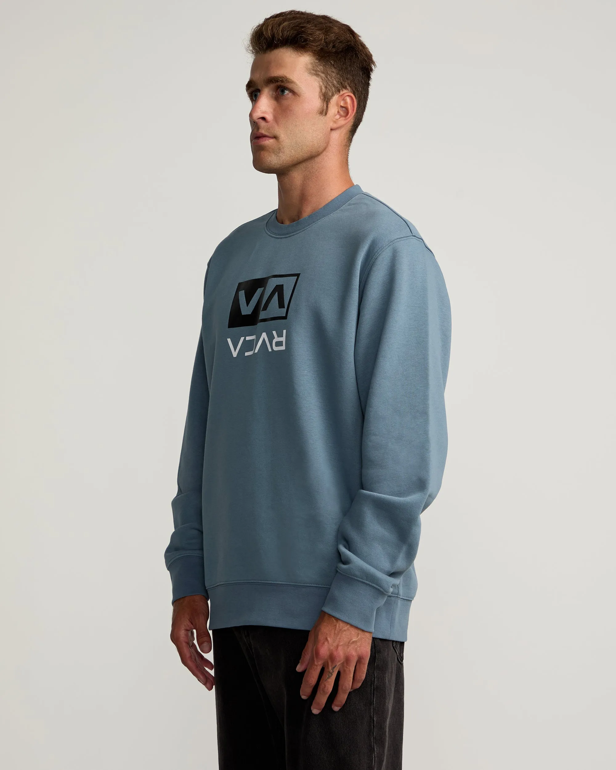 Flipped Box Crew Sweatshirt - Industrial Blue