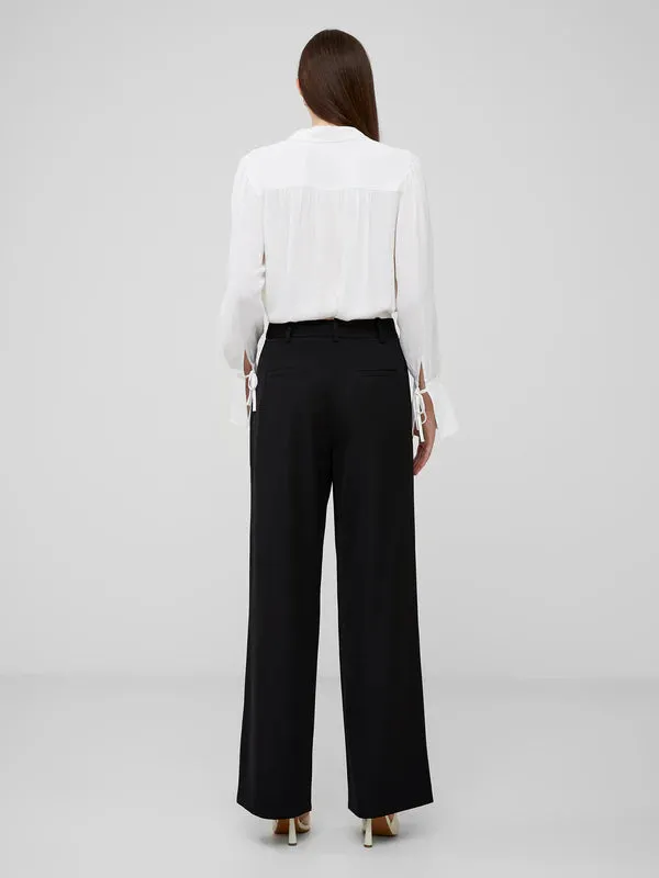 French Connection Harrie Suiting Wide Leg Trousers-Blackout-74XAJ