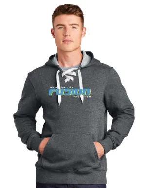 Fusion Fastpitch - Sport-Tek® Lace Up Pullover Hooded Sweatshirt -  applique