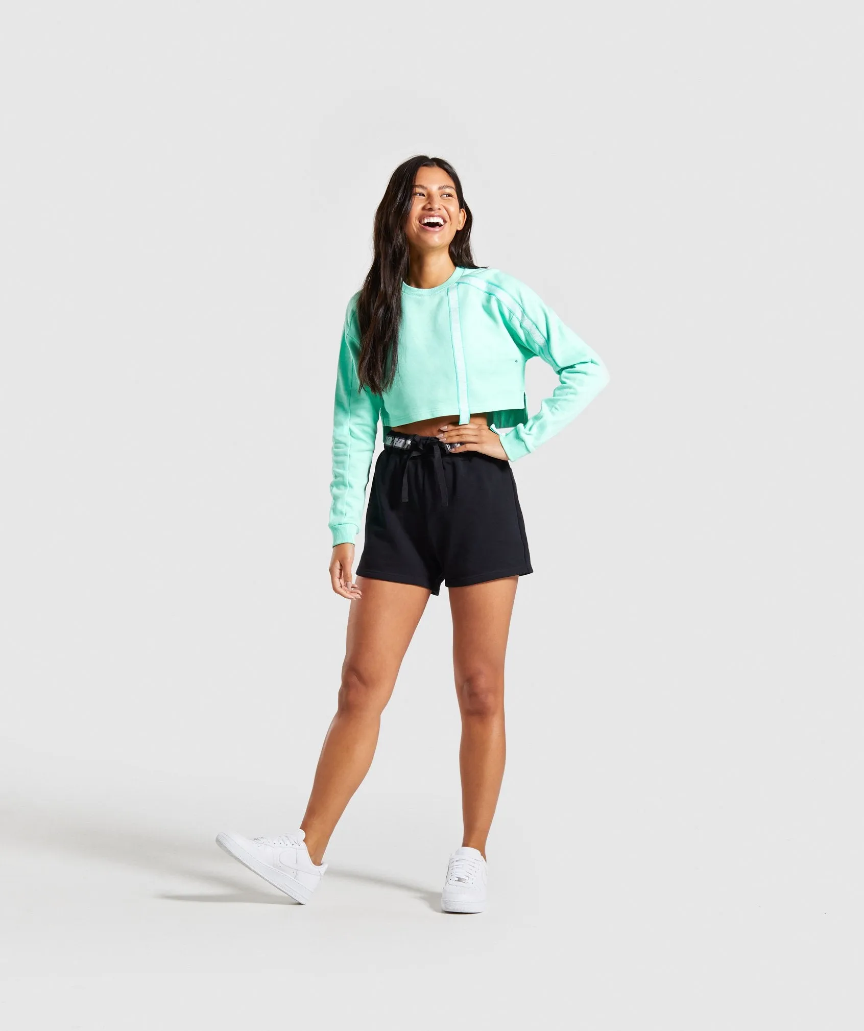 Gymshark 24/7 Cropped Sweater - Mint