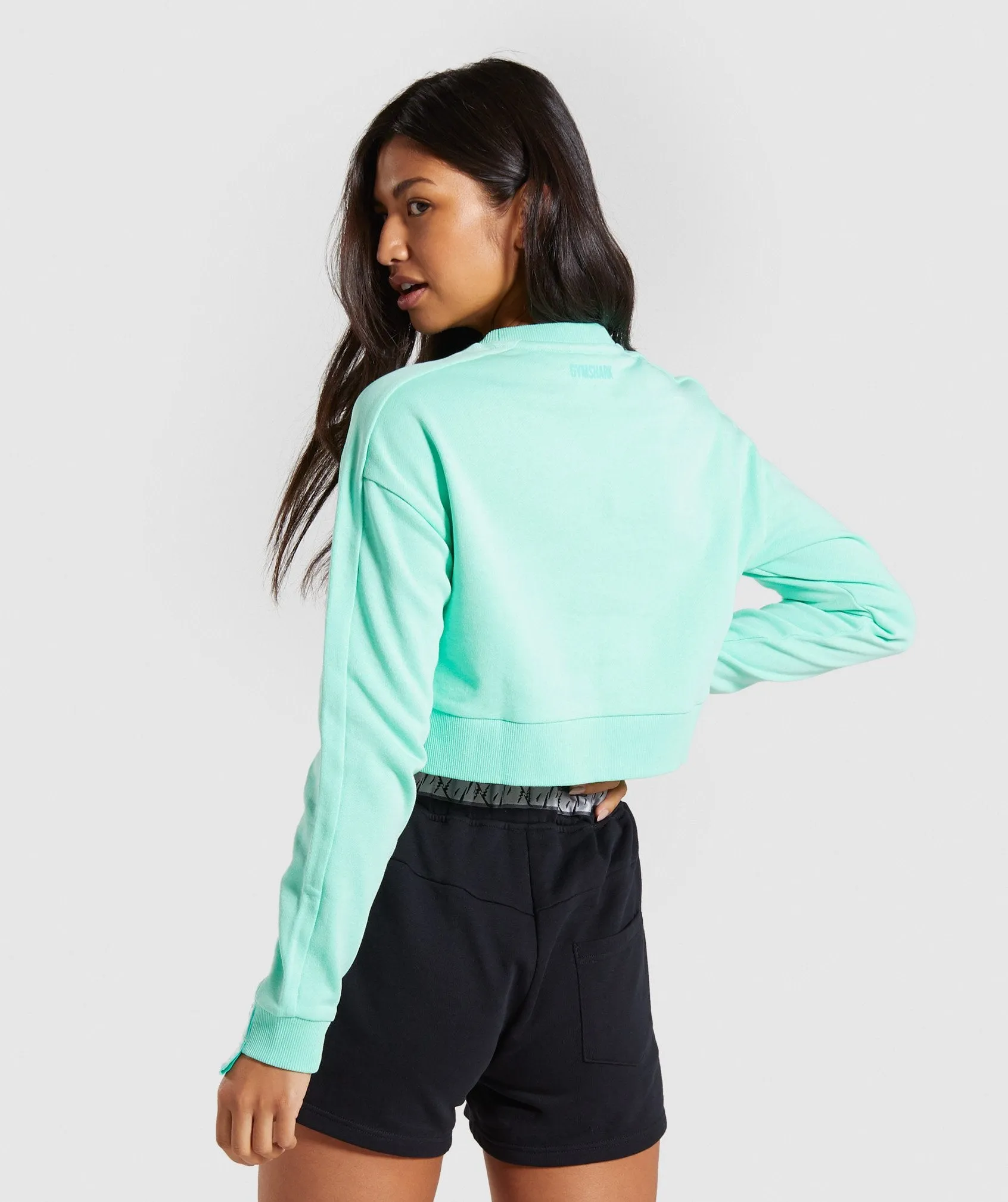 Gymshark 24/7 Cropped Sweater - Mint