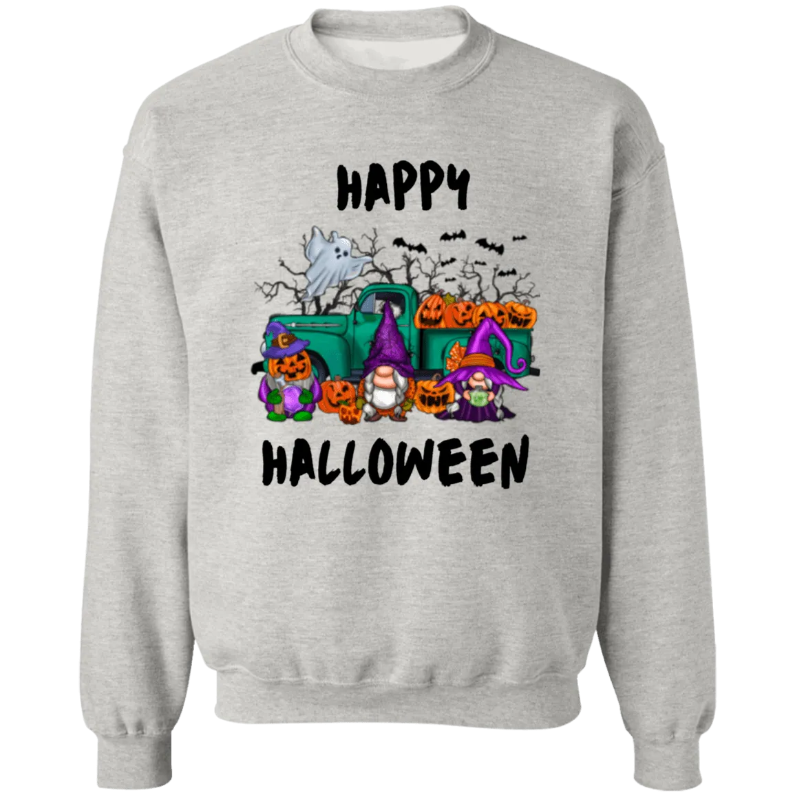 Happy Halloween Ladies Crewneck Pullover Sweatshirt