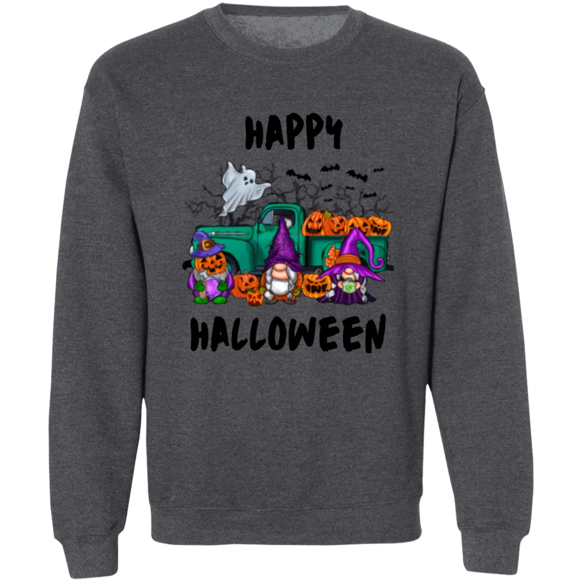 Happy Halloween Ladies Crewneck Pullover Sweatshirt