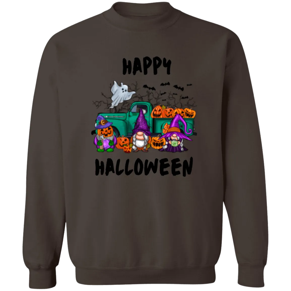 Happy Halloween Ladies Crewneck Pullover Sweatshirt