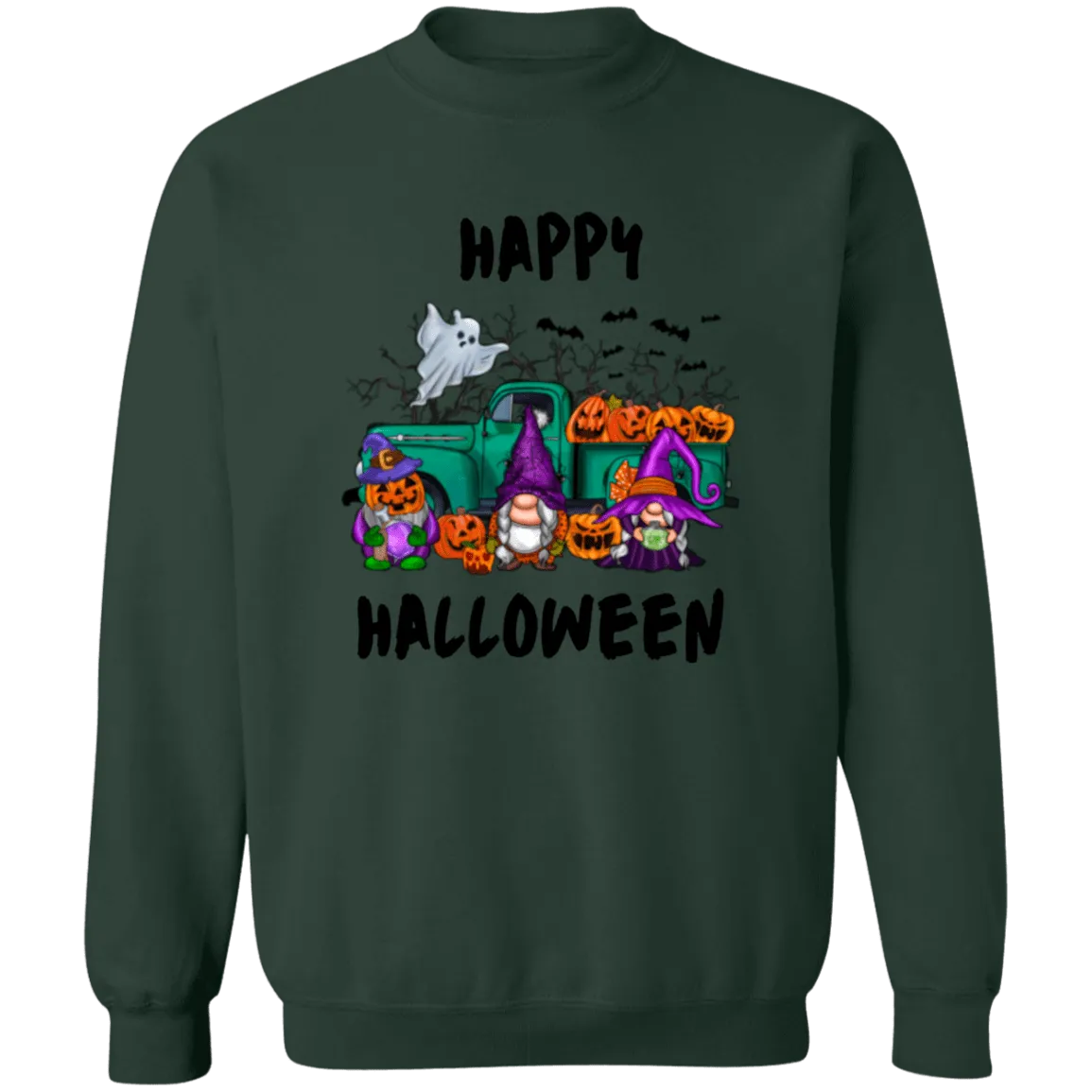 Happy Halloween Ladies Crewneck Pullover Sweatshirt