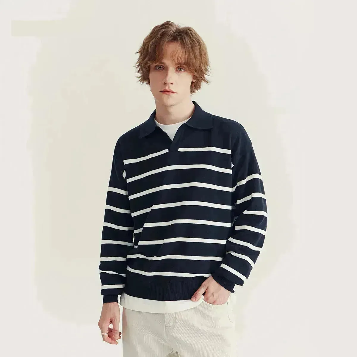 High School Teens Casual Pullover tops sweater for men