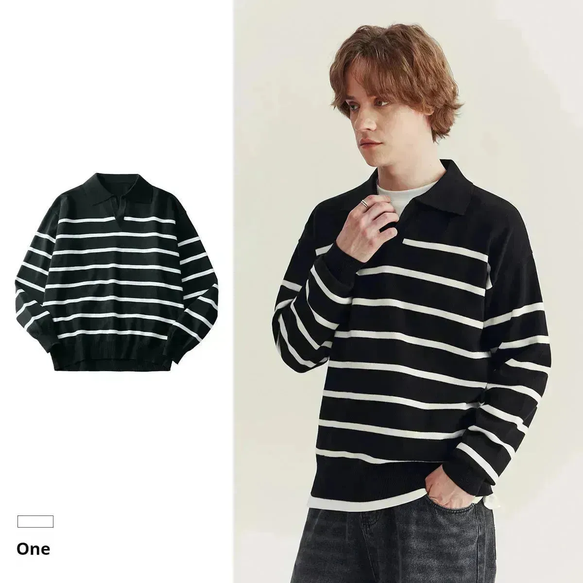 High School Teens Casual Pullover tops sweater for men